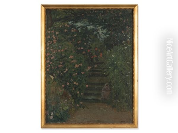 Oriental Garden Oil Painting by Amandus Faure