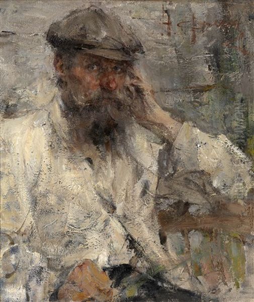 Portrait Of My Father Oil Painting by Nicolai Ivanovich Fechin