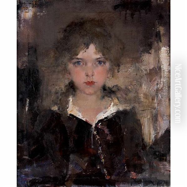 The Little Girl (the Artist's Daughter, Eya) Oil Painting by Nicolai Ivanovich Fechin