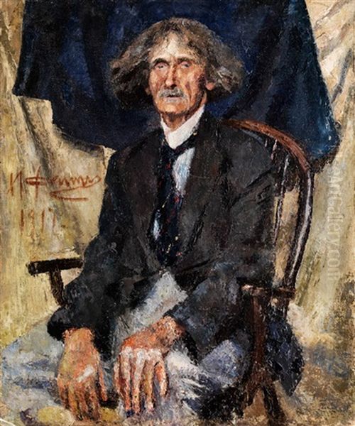 Portrait Eines Mannes Oil Painting by Nicolai Ivanovich Fechin