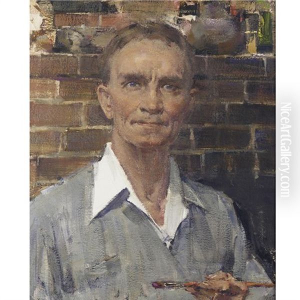 Self-portrait Oil Painting by Nicolai Ivanovich Fechin