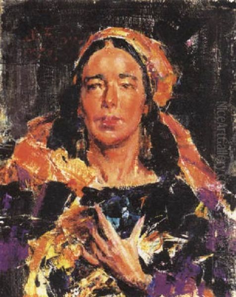 Virginia Caldwell Oil Painting by Nicolai Ivanovich Fechin