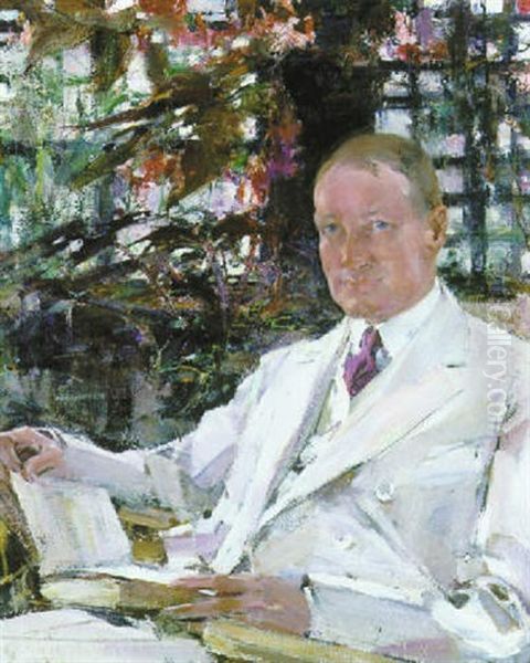 Portrait Of John Burnham Oil Painting by Nicolai Ivanovich Fechin