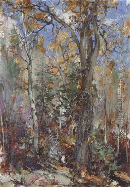 Twining Canyon Oil Painting by Nicolai Ivanovich Fechin