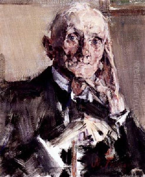 Old Gentleman Oil Painting by Nicolai Ivanovich Fechin