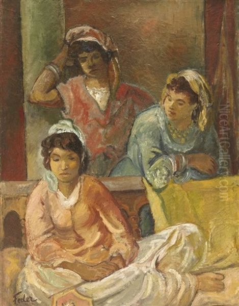Les Mauresques Oil Painting by Adolphe Aizik Feder