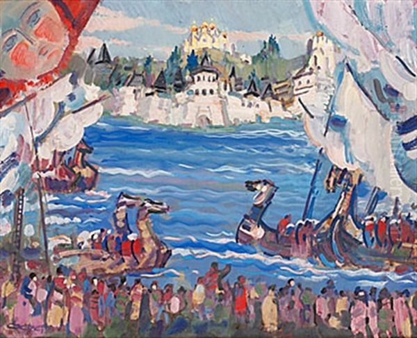 Sadko Oil Painting by Fedor Fedorovich Fedorovsky