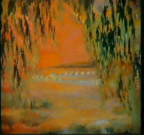 Progetto Per La Scenografia Del Lago Dei Cigni Oil Painting by Fedor Fedorovich Fedorovsky