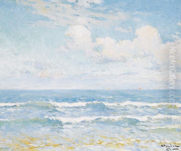 Marine Oil Painting by Charles Garabed Atamian