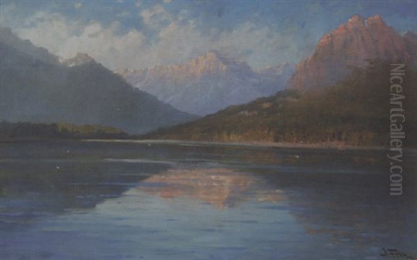 Lake Mcdonald Oil Painting by John Fery
