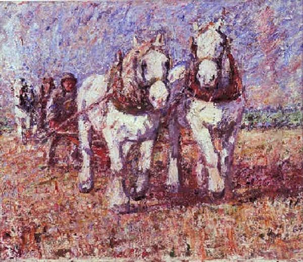 The First Furrow Oil Painting by Harry Fidler