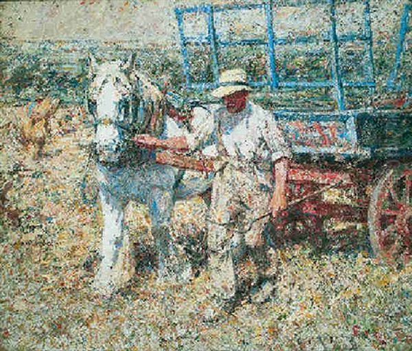 The Haycart Oil Painting by Harry Fidler