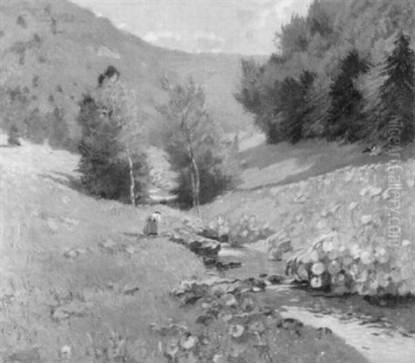 Sommertag Oil Painting by Arnold Fiechter