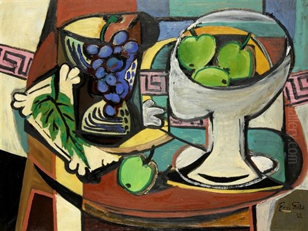 Stillleben Mit Obst Oil Painting by Emil Filla