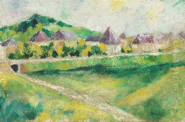 Besonnte Hauser Oil Painting by Johannes Fischer