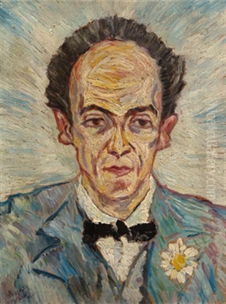 Bildnis Erich Heckel (?) Oil Painting by Johannes Fischer