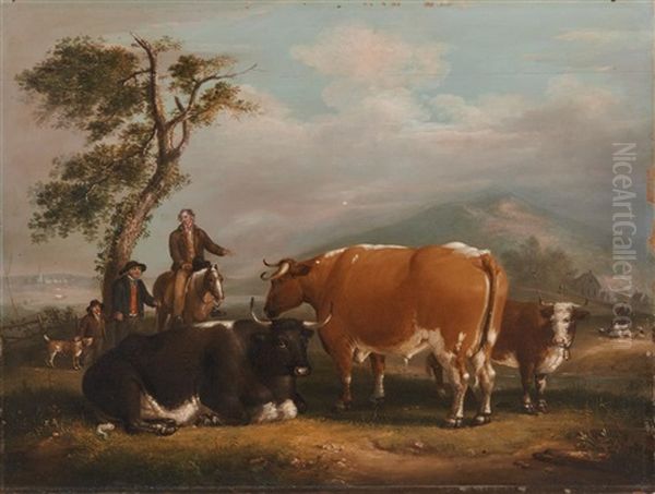Pastoral Scene Oil Painting by Alvan Fisher