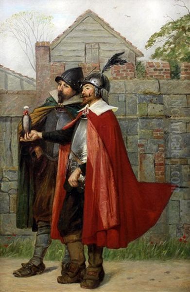 Two Cromwellian Soldiers Oil Painting by William Henry Fisk