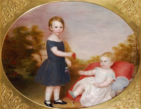 Portrait Of Two Young Boys Oil Painting by Aaron Dean Fletcher