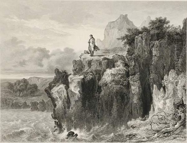 Sainte-helene Oil Painting by E. Aubert
