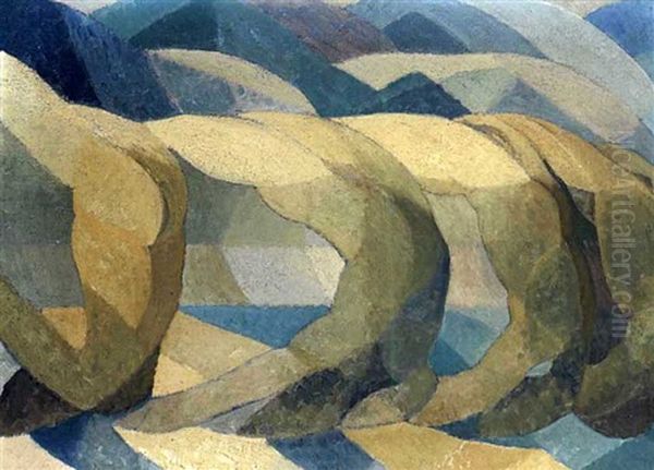 The Turn Of The Wave Oil Painting by Claude Flight