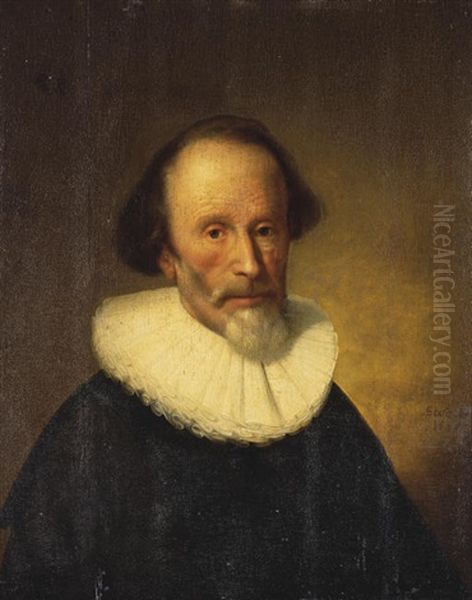 Portrait D'un Homme Barbu En Buste Oil Painting by Govaert Flinck