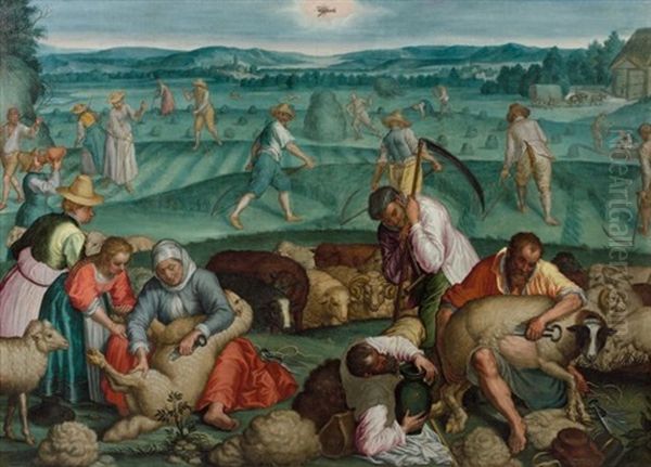 Allegorie De L'ete : Le Mois De Juin Oil Painting by Frans Floris