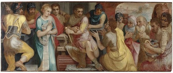 The Continence Of Scipio Oil Painting by Frans Floris the Elder