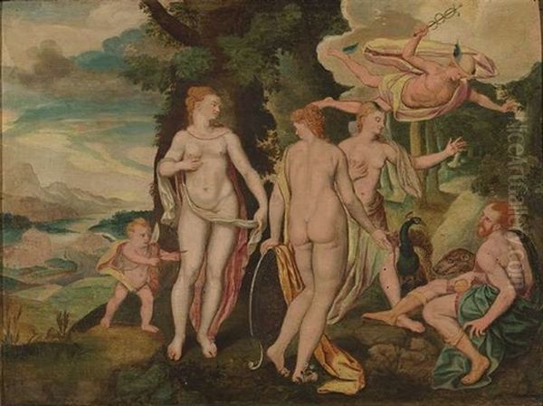 Das Urteil Des Paris Oil Painting by Frans Floris