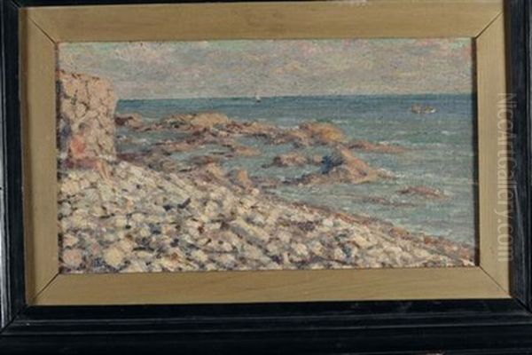 Marina Oil Painting by Ruggero Focardi