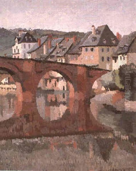 Reflet Du Pont Oil Painting by Rene Fontayne