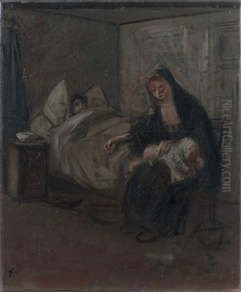La Maternite Oil Painting by Jean-Louis Forain