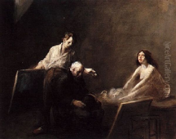 L'atelier De L'artiste Oil Painting by Jean-Louis Forain