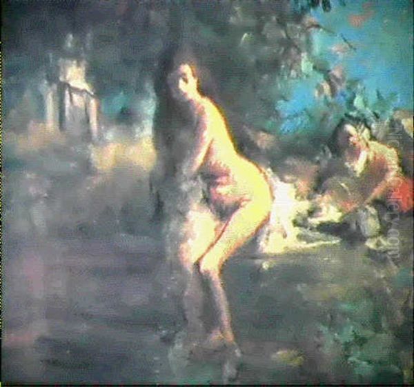 Suzanne Et Les Vieillards Oil Painting by Jean-Louis Forain