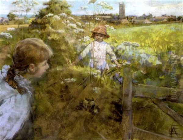 Hide And Seek Oil Painting by Elizabeth Adela Forbes