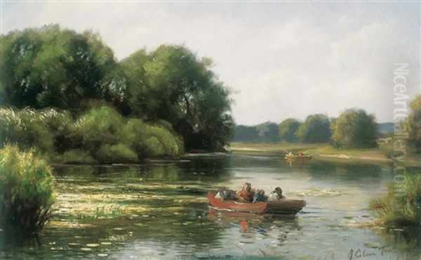 Fishermen, Hanlon's Point Oil Painting by John Colin Forbes