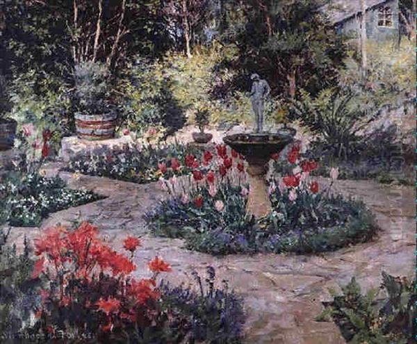 The Italian Garden Oil Painting by Stanhope Forbes