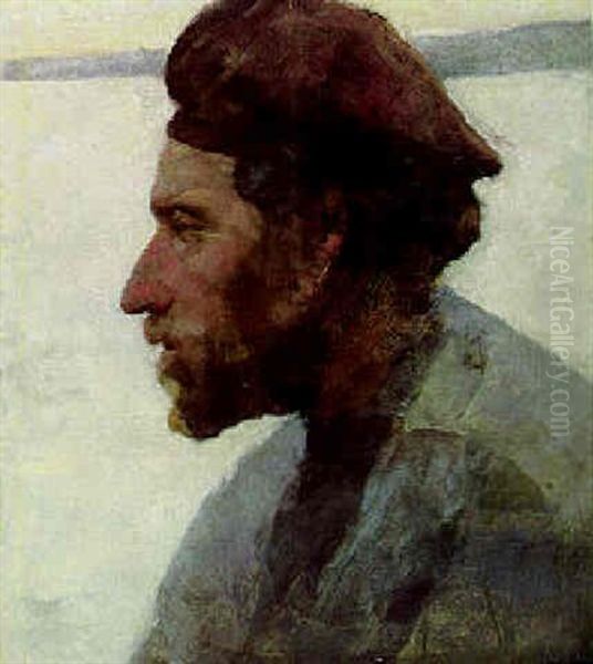 Breton Fisherman Oil Painting by Stanhope Forbes