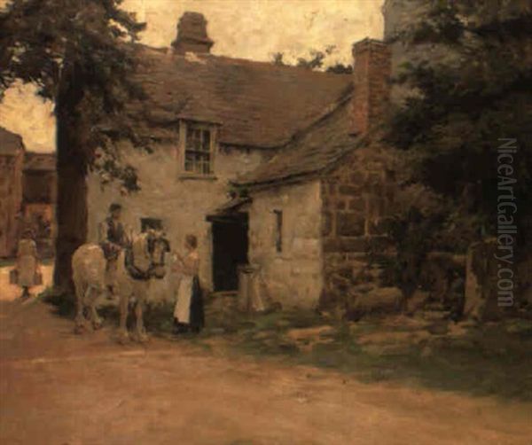Kerris Vean Oil Painting by Stanhope Forbes