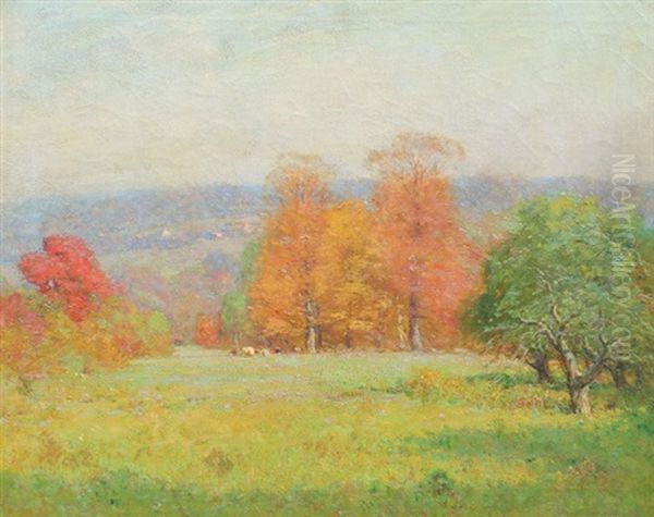 The Flory Of Autumn Oil Painting by Alexis Jean Fournier