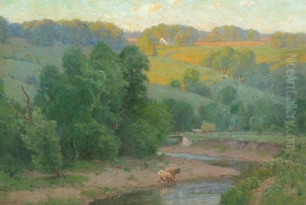 Late Afternoon Oil Painting by Alexis Jean Fournier