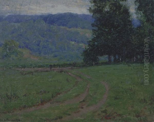 Blue Hills Oil Painting by Alexis Jean Fournier