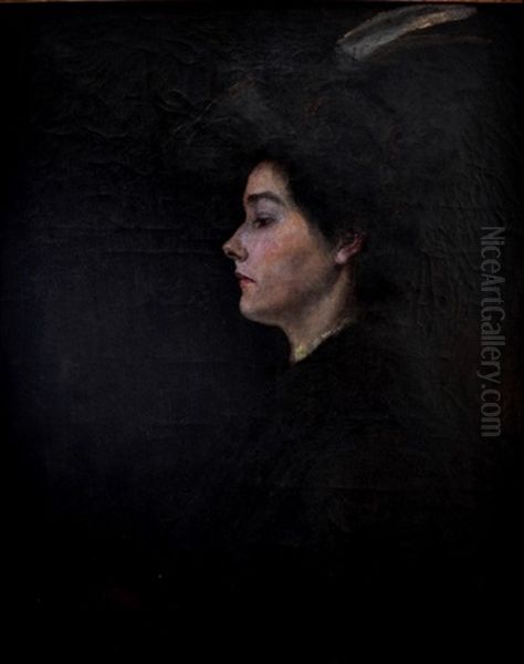 Portrait Of Ada Gregory Oil Painting by Emanuel Phillips Fox