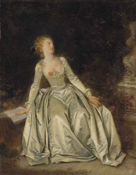 La Surprise Oil Painting by Jean-Honore Fragonard