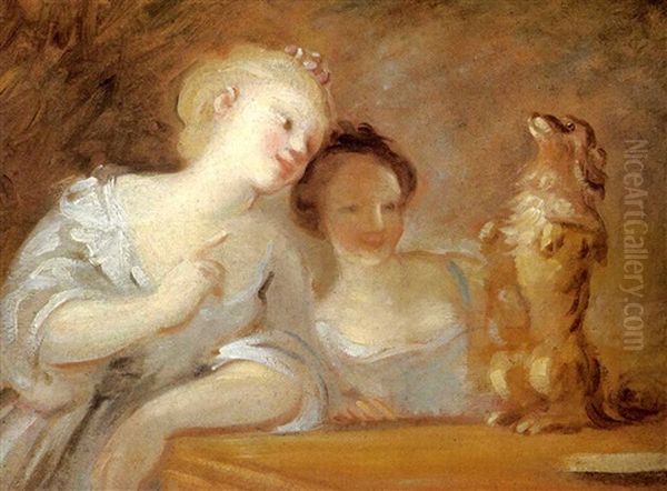 The Performance. Oil Painting by Jean-Honore Fragonard