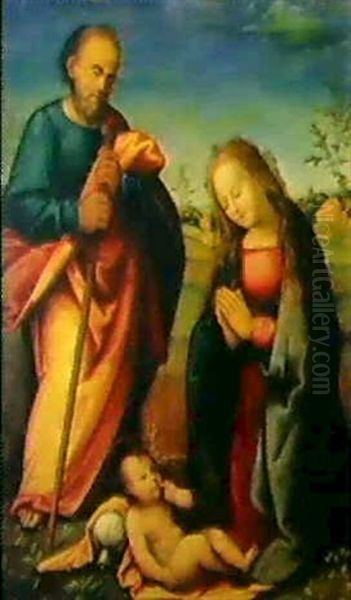 Die Geburt Christi Oil Painting by  Franciabigio