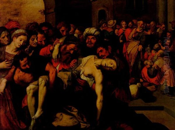 Saphiras Synd Oil Painting by Ambrosius Francken the Elder