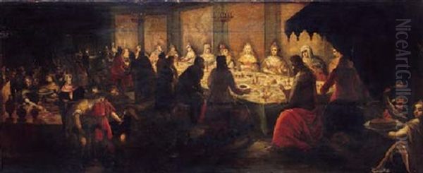 The Wedding Feast At Cana Oil Painting by Frans Francken the Elder