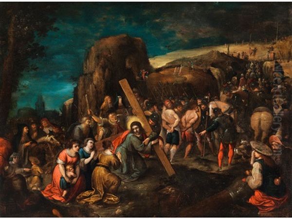 Kreuztragung Christi Oil Painting by Frans Francken the Younger