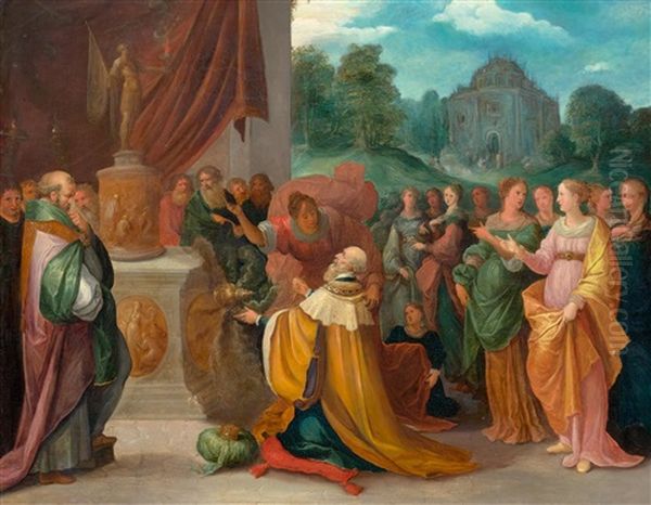 The Idolatry Of Salomo Oil Painting by Frans Francken the Younger